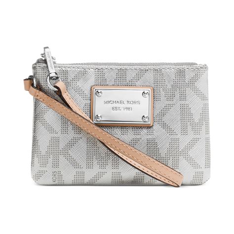 michael kors silver wristlet